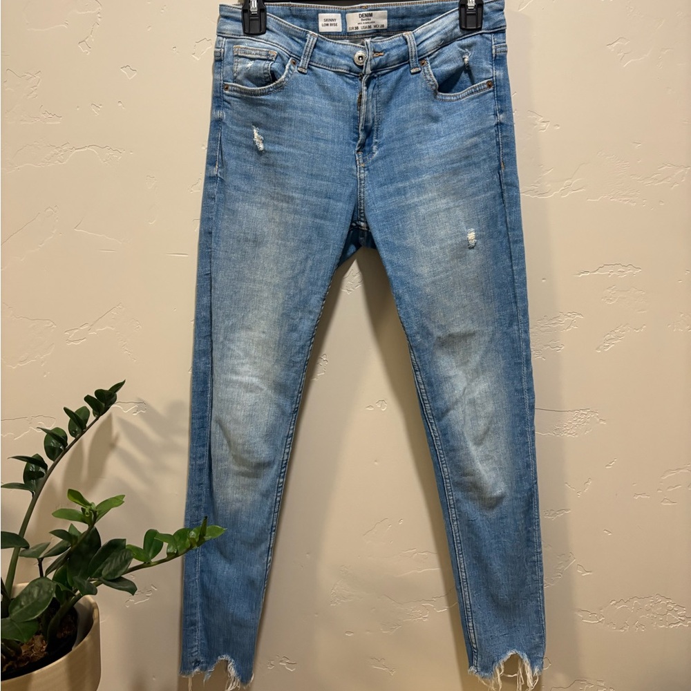 Bershka Light Blue Skinny Jeans